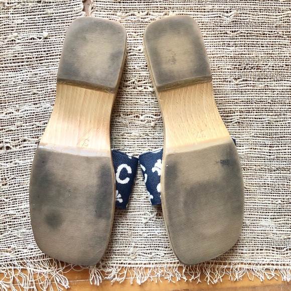 CELINE • Vintage Slides RARE Monogram Mules 37 - Picture 5 of 8
